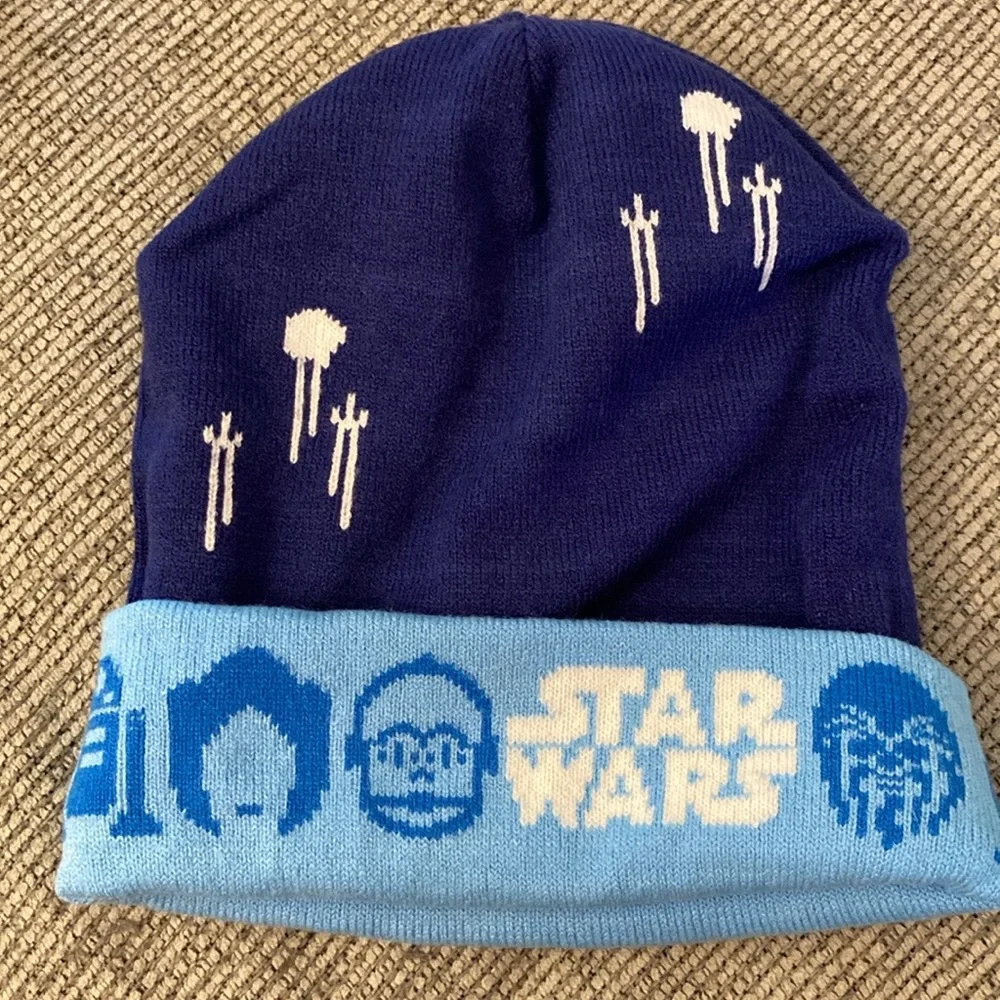 Star Wars reversible Knit Beanie winter hat collab with MLB Washington nationals